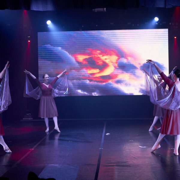 Ballerinas in Costumes Performing On Stage