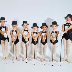 Young Ballerinas In Penguin Costumes