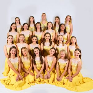 Ballerinas In White & Gold Dresses