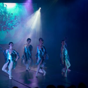 Ballerinas in Fish Costumes Performing On Stage