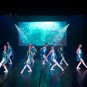 Ballerinas in Fish Costumes Performing On Stage