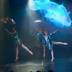 Ballerinas in Fish Costumes Performing On Stage