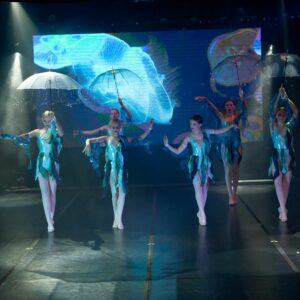 Ballerinas in Fish Costumes Performing On Stage