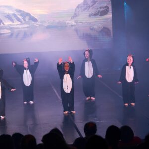 Ballerinas in Penguin Costumes Performing On Stage