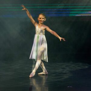 Young Ballerinas in White Dress Performing On Stage